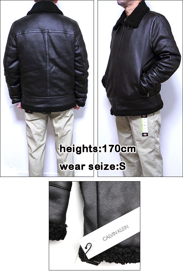 楽天市場】カルバンクライン ジャケット メンズ フェイクムートン