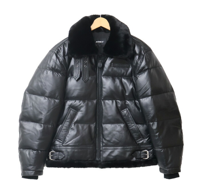 楽天市場】AVIREX アヴィレックス レザー ダウンジャケット B-3 レザー