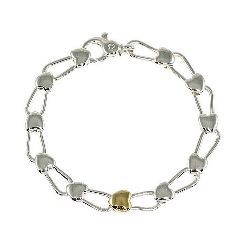 楽天市場】ティファニー ハートロックチェーンブレスレット/Sv925 K18