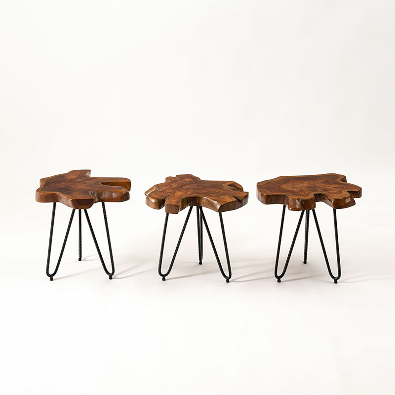 楽天市場】サイドテーブル 切り株ヴィンテージデザイン ラフさが魅力約