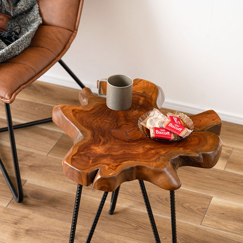 楽天市場】サイドテーブル 切り株ヴィンテージデザイン ラフさが魅力約