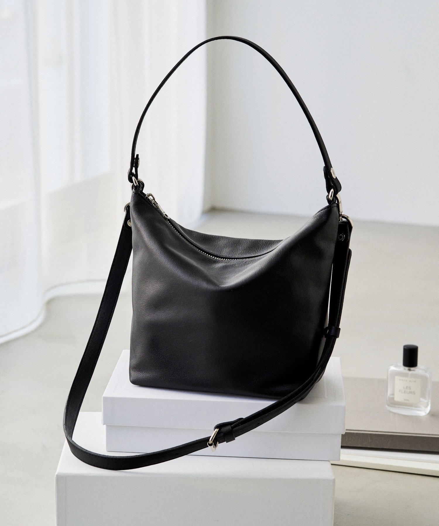 russet｜【20%ポイントバック】ソフトレザーシンプルショルダーバッグ