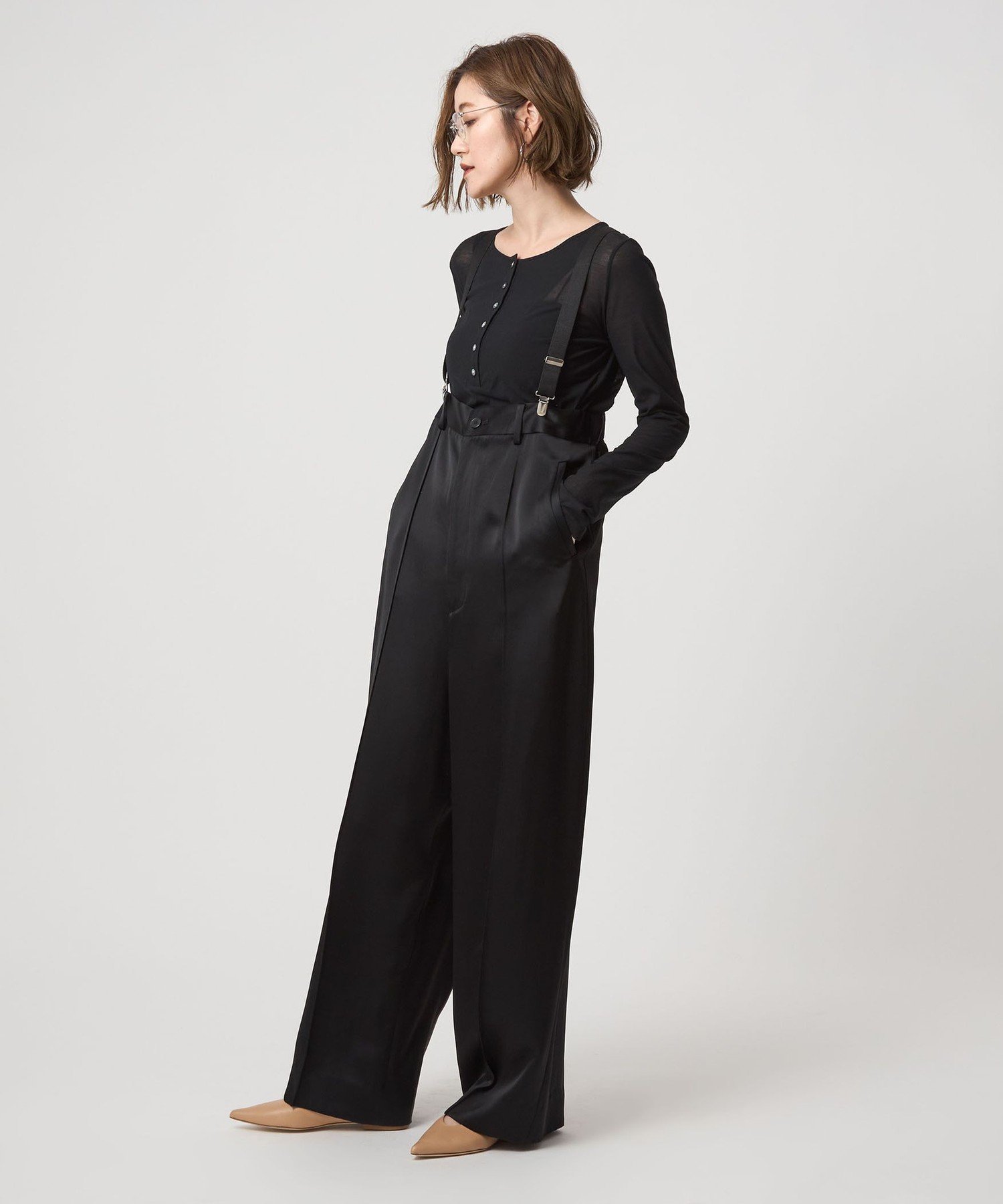 CONTE サテン　ノースリーブオールインワン conte＞サテン ノースリーブ オールインワン｜ユナイテッドアローズ