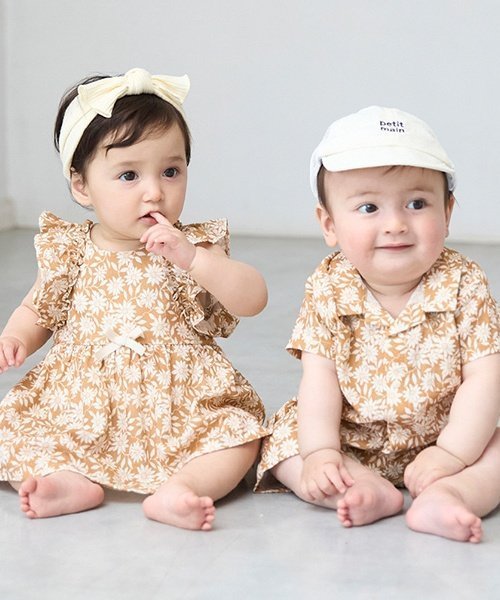 NARUMIYA ONLINE｜【リンク】花柄シャーリングワンピース(ベビー