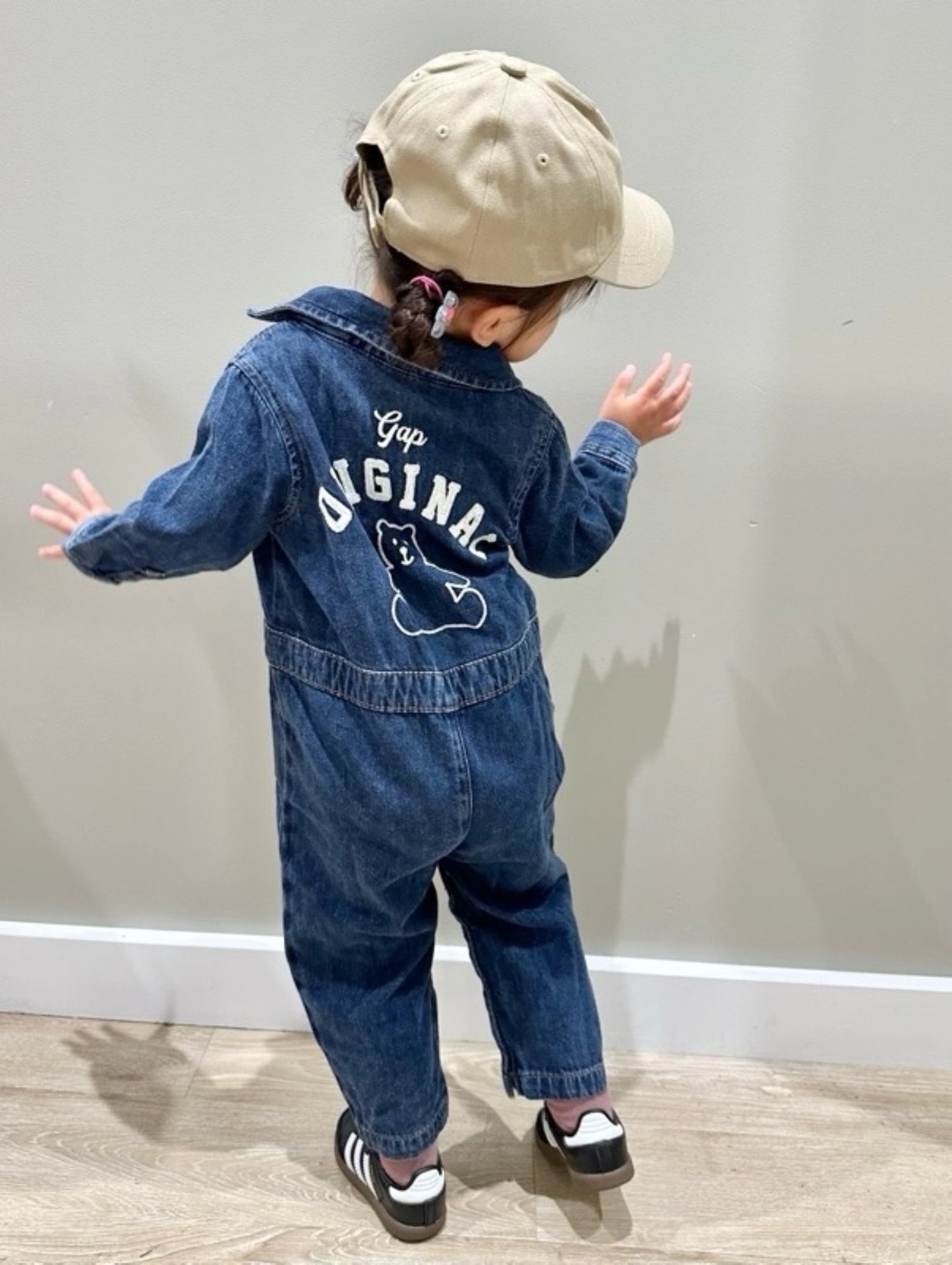 GAP｜(K)デニム くまさん GAPロゴ カバーオール (ベビー) | Rakuten