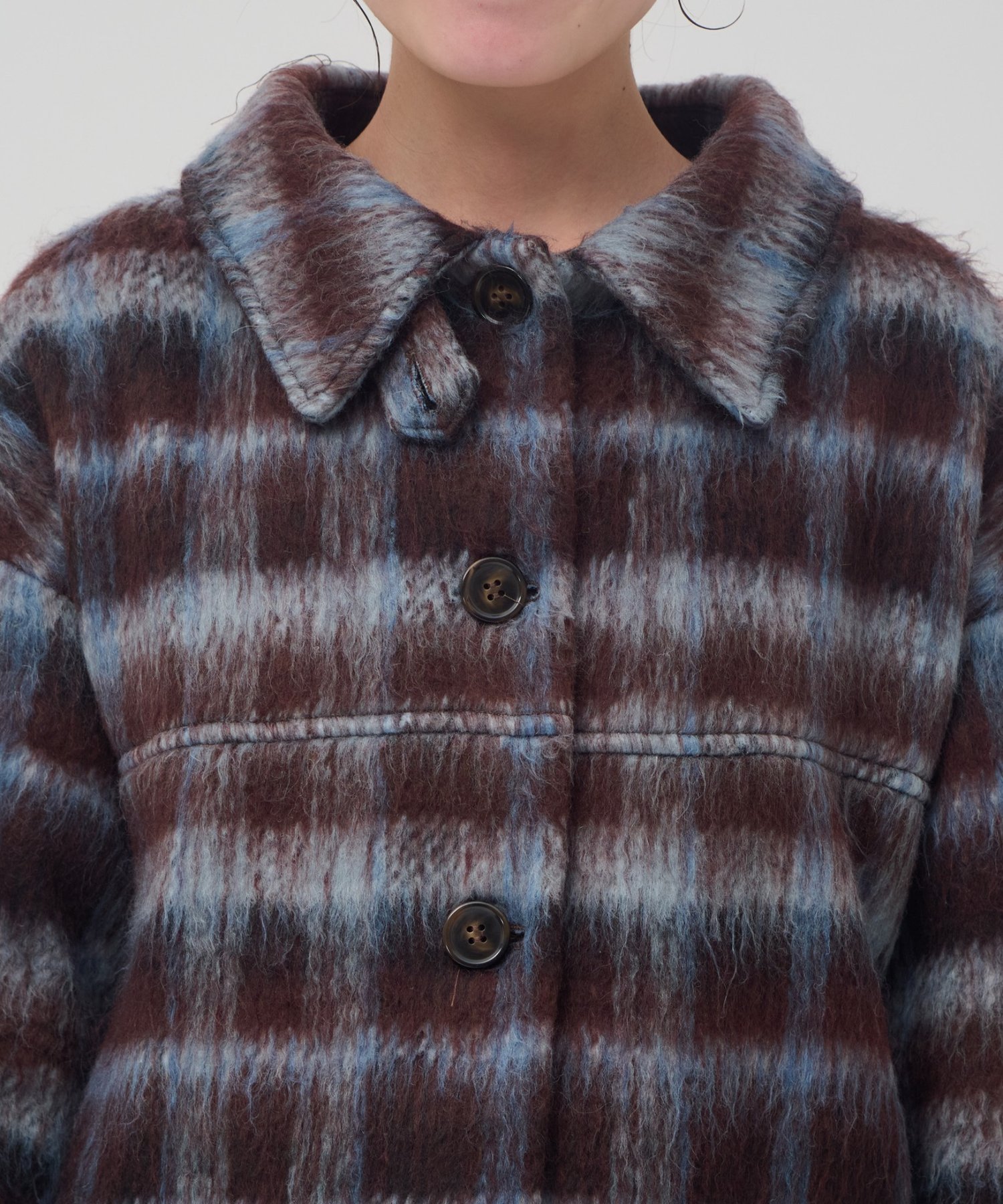 Discoat｜【umm./特別感ある一着】チェックシャギーコート | Rakuten