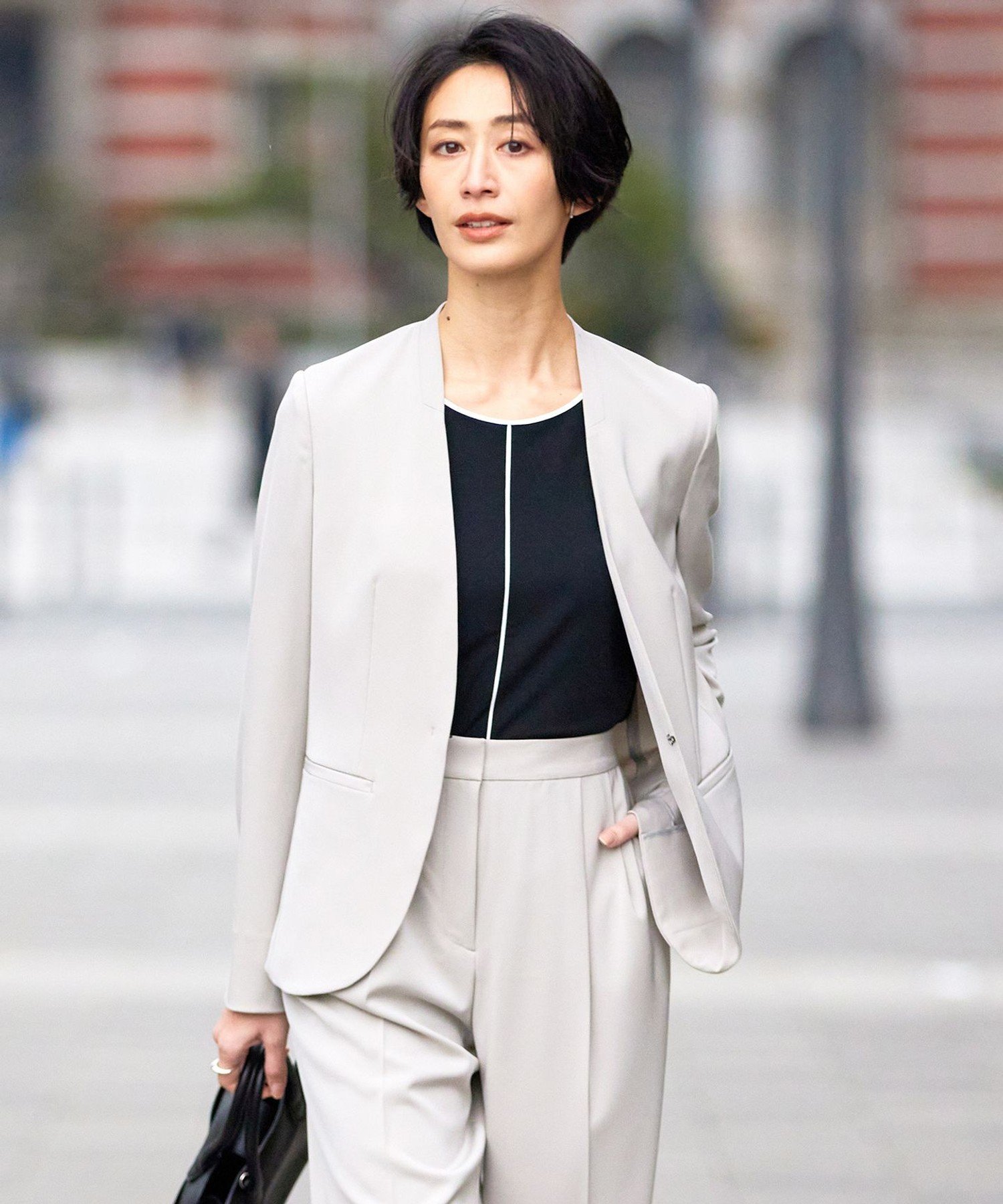 ICB｜【防シワ・速乾・洗える】Fied ノーカラージャケット | Rakuten