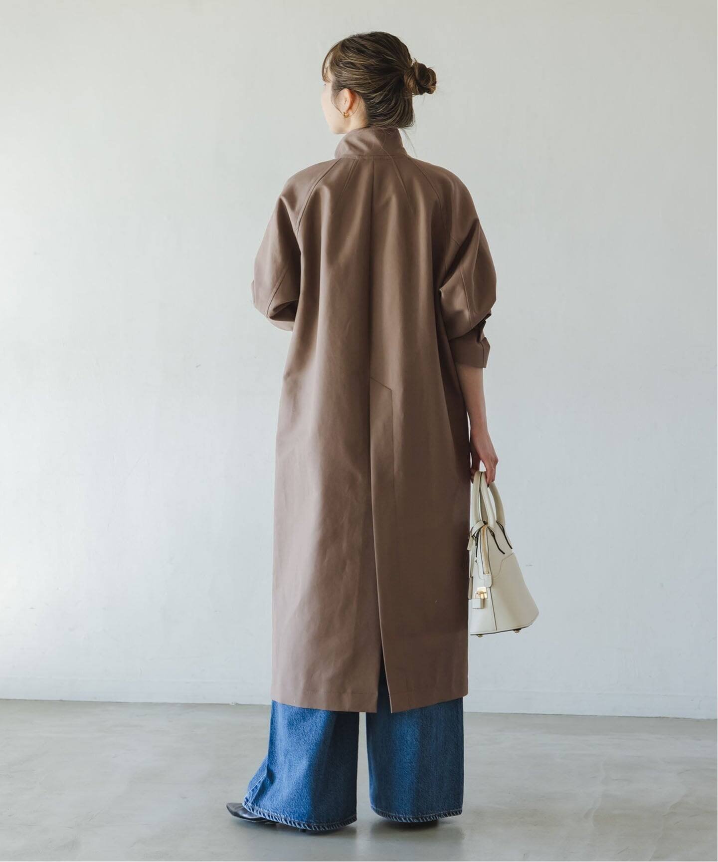 NOBLE｜コットンダブルクロスハイネックロングコート | Rakuten