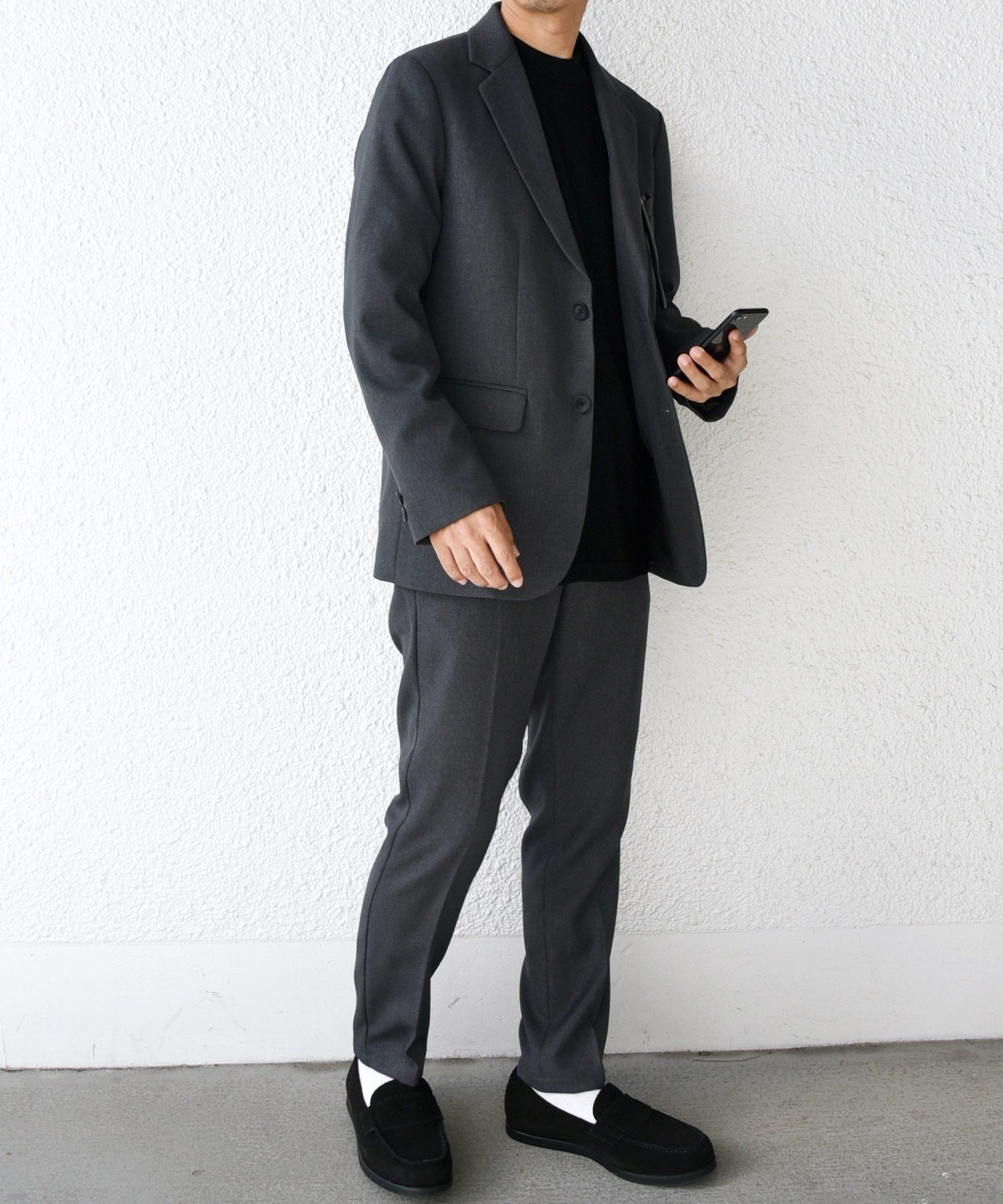 【未使用品】アウールハイファンクションセットアップスーツ　Mサイズ　ネイビー上下 Perfect Suit FActory（パーフェクト スーツ ファクトリー