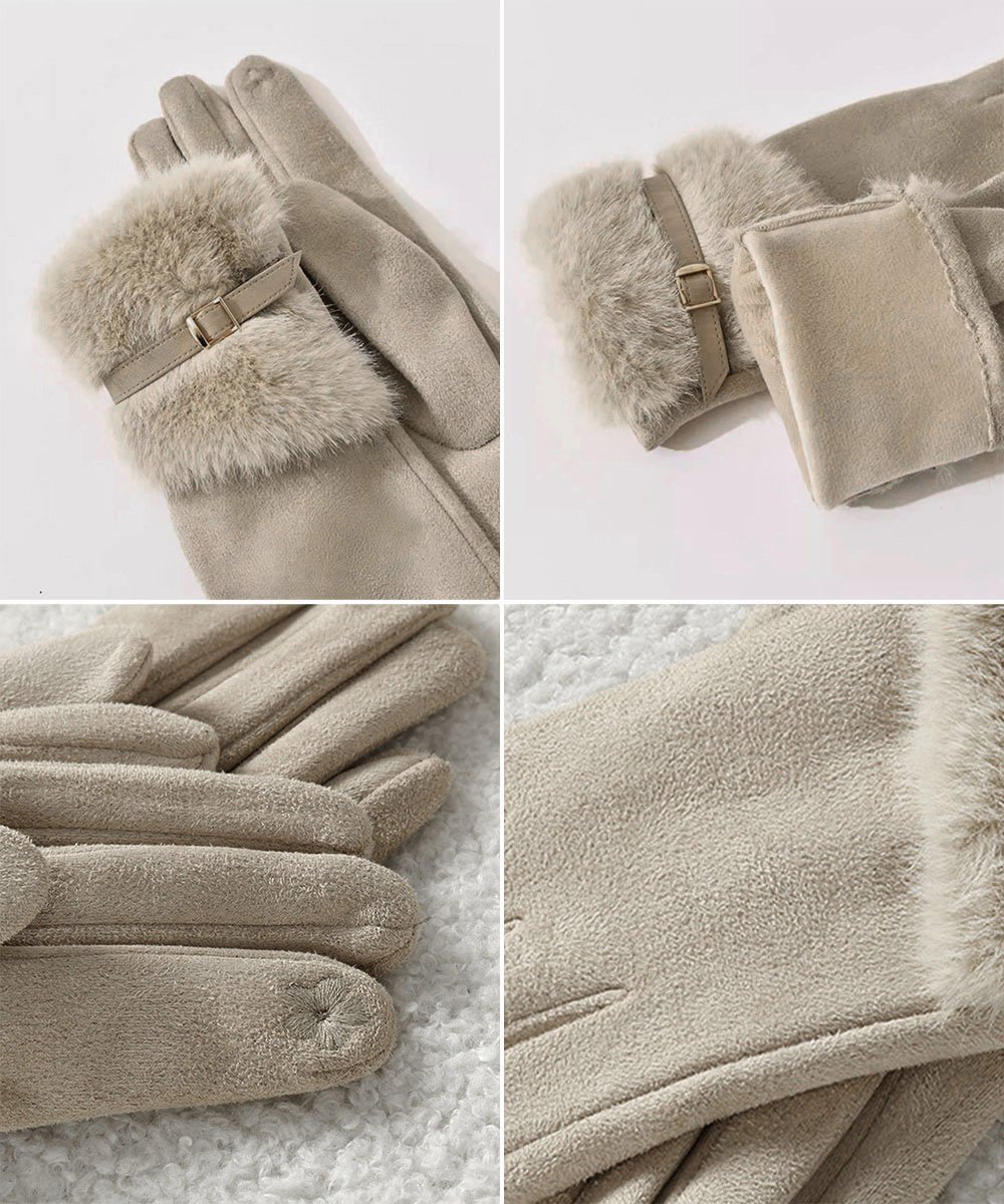 miniministore｜ファー付き手袋 スエード調 防寒手袋秋冬 | Rakuten