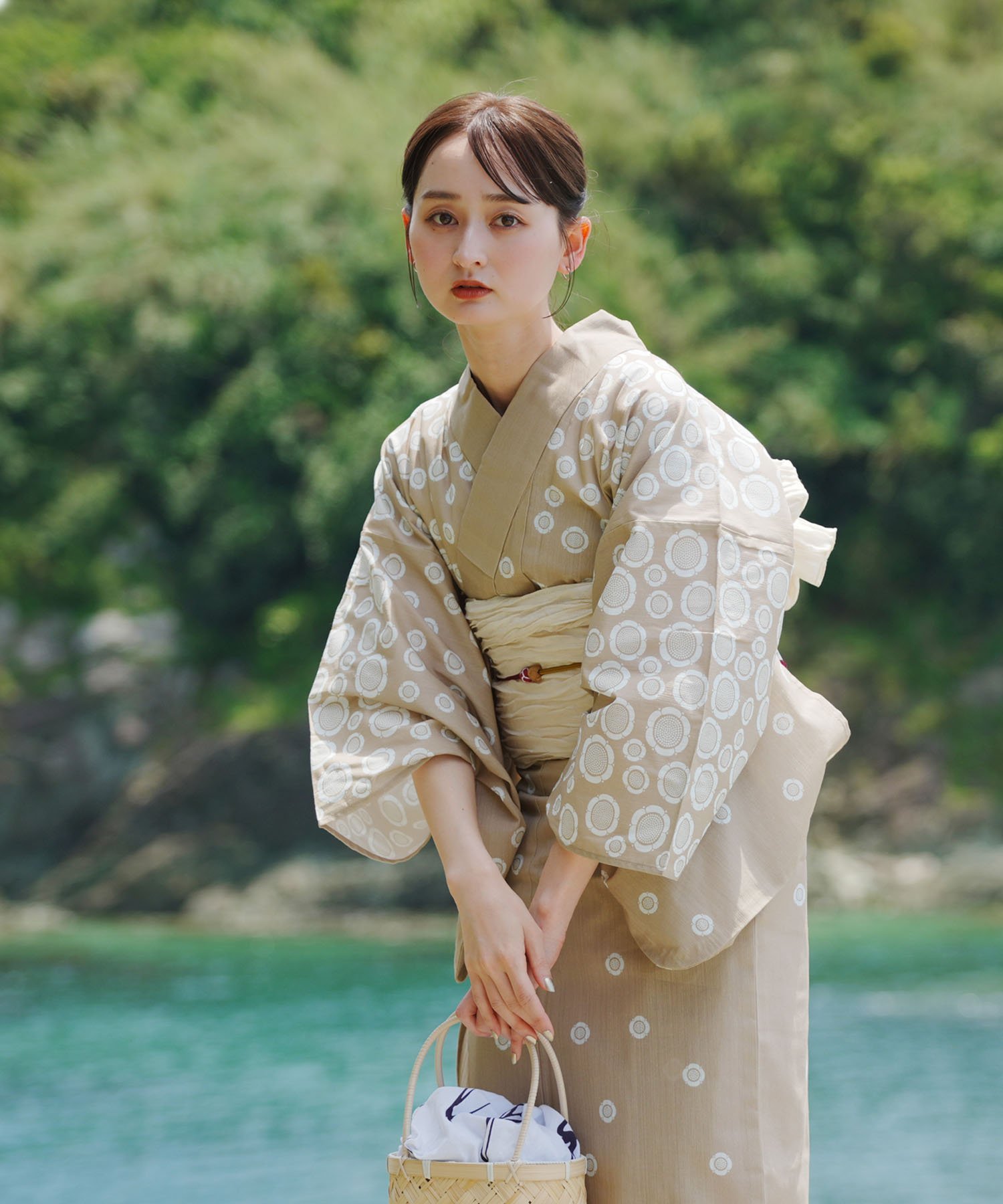 utatane｜utatane*kuovi コラボ浴衣3点セット(浴衣/帯/下駄)レディース