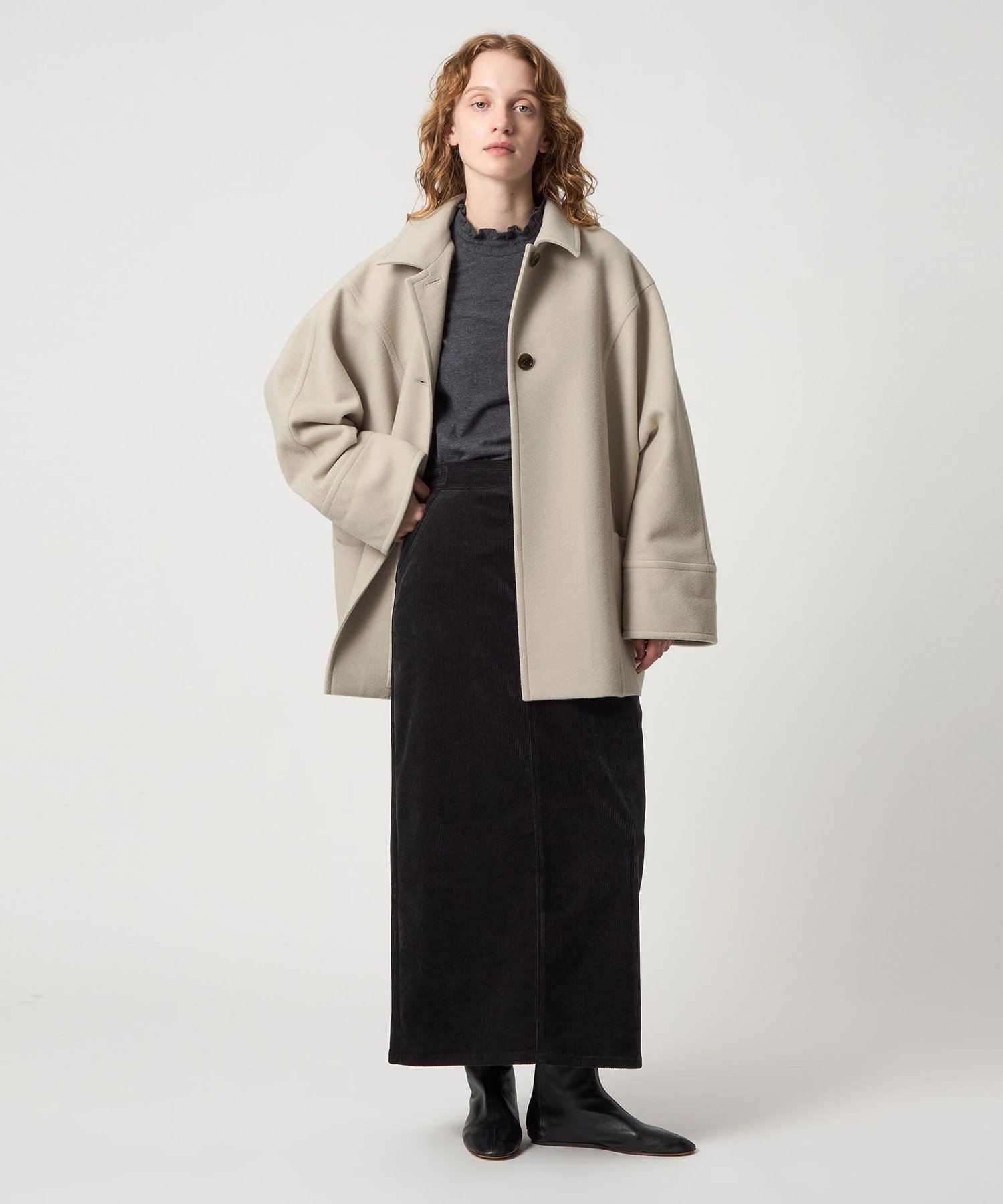 Steven Alan ウール ショート コート Steven Alan＞ウール カシミヤ テント ショートコート