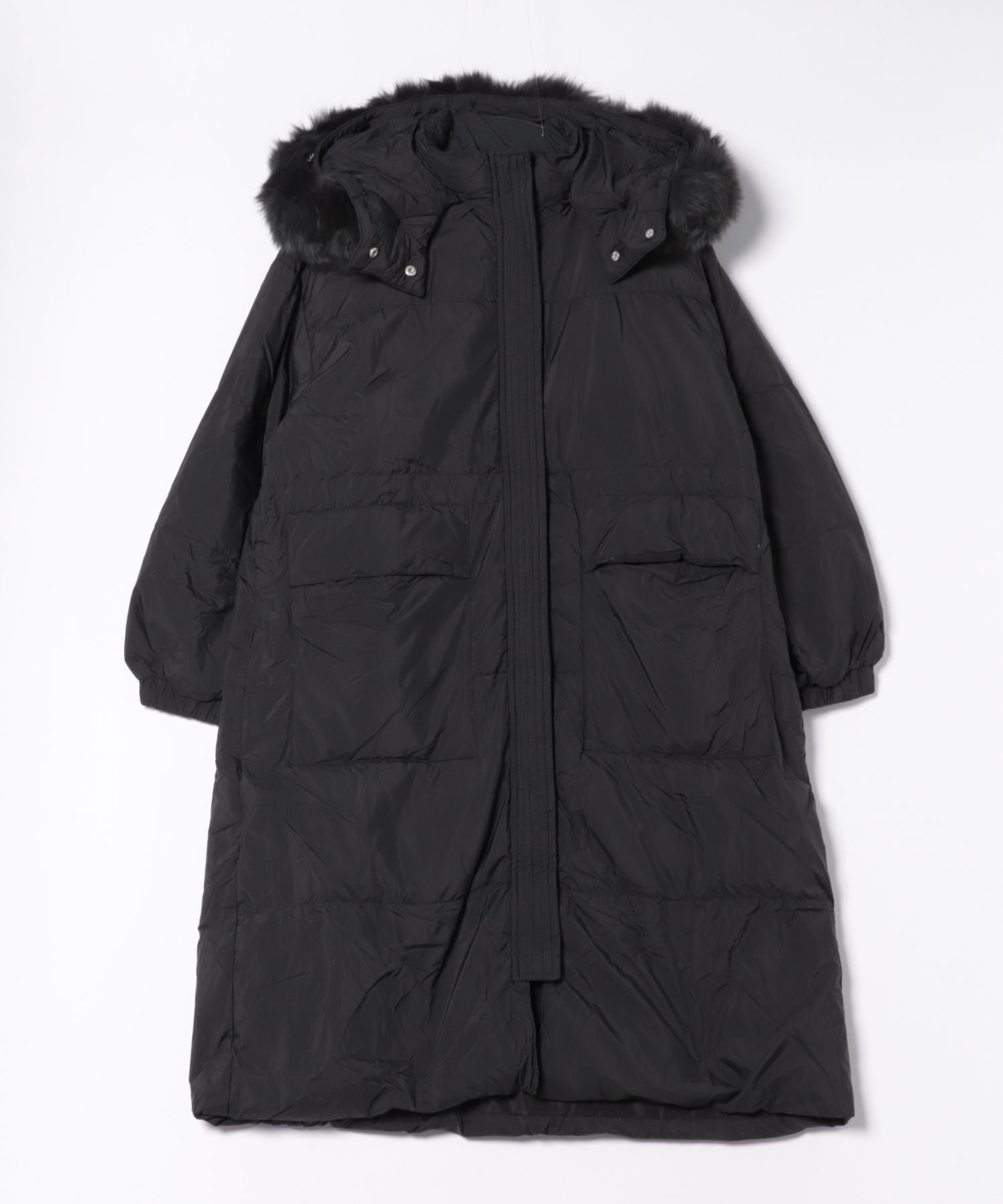 aimoha｜aimoha -select-/ふわふわフォックスファーフードロングダウン