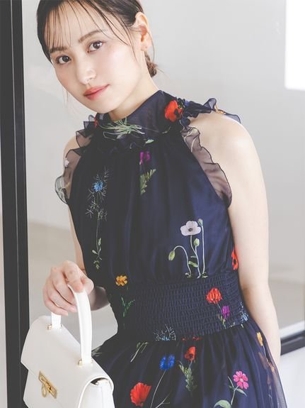 SNIDEL｜バックリボンシフォンワンピース | Rakuten Fashion(楽天