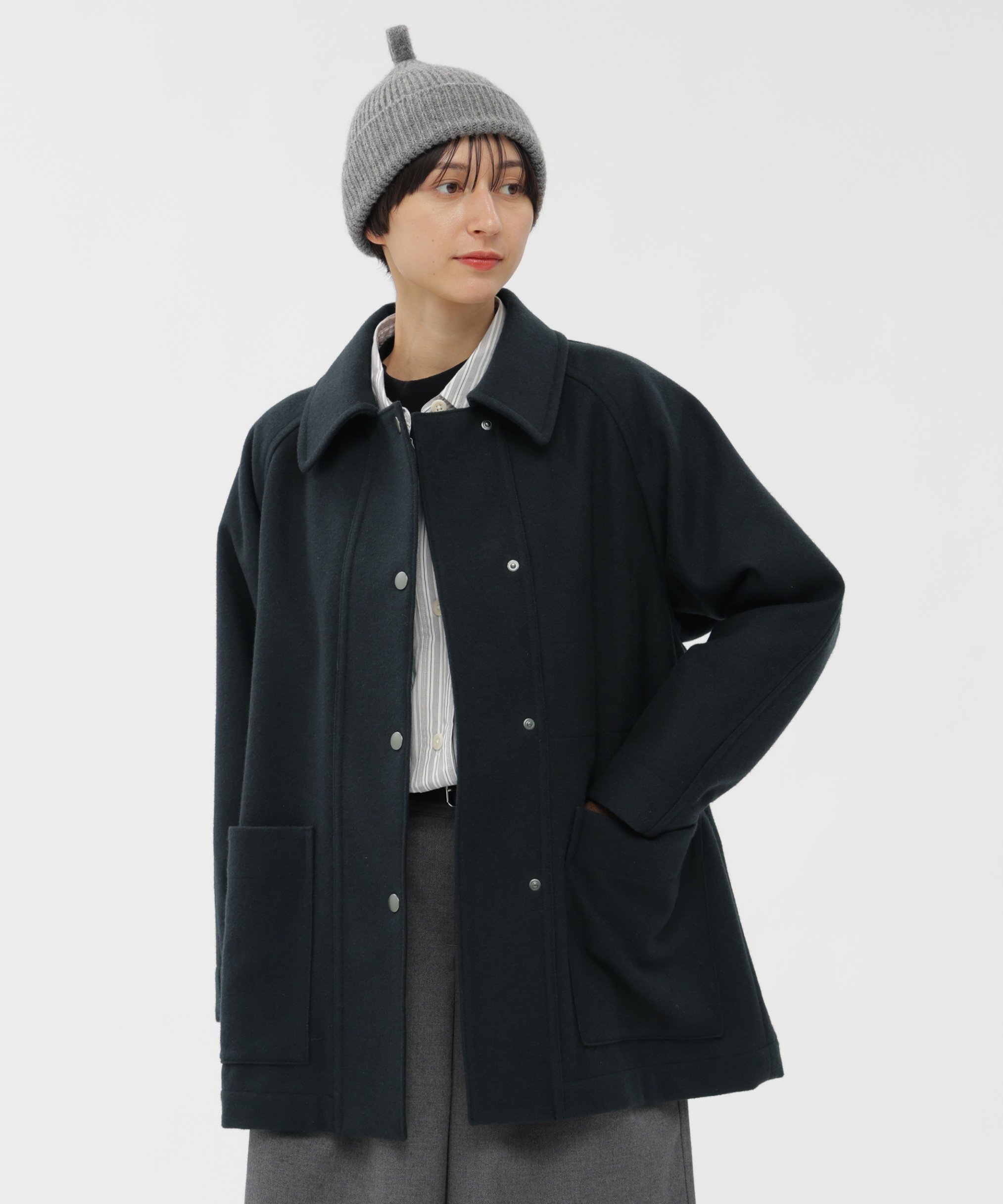 MARGARET HOWELL｜BASIC WOOL MELTON COAT | Rakuten Fashion(楽天