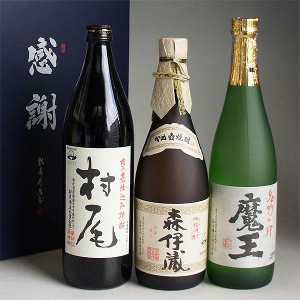 楽天市場】芋焼酎 飲み比べセット 3M 森伊蔵720ml・魔王720ml・村尾