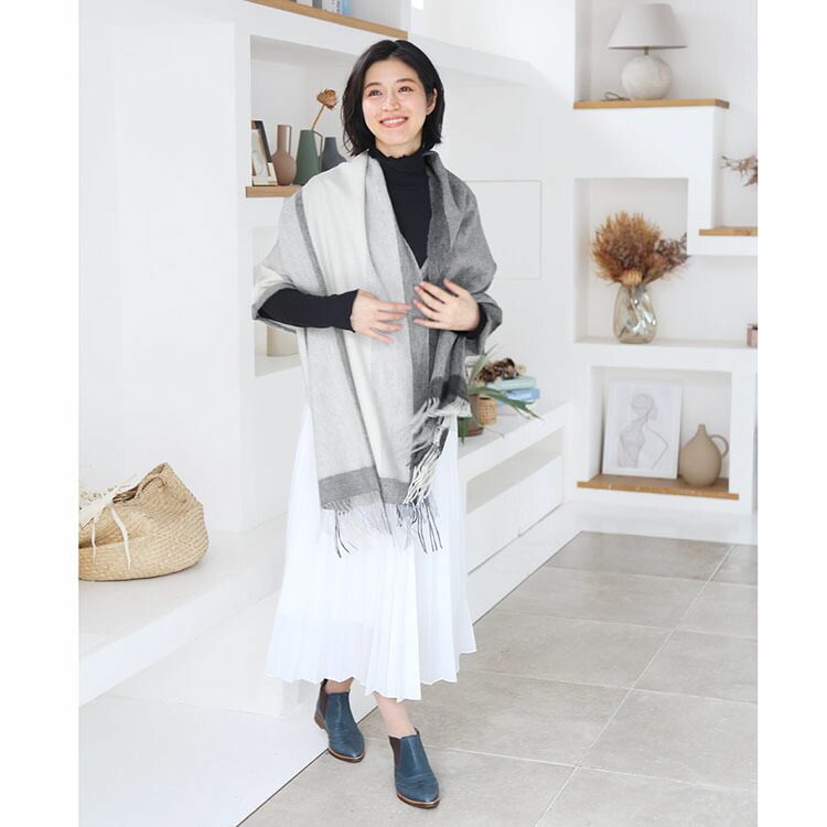 楽天市場】【期間限定価格】カシミヤ混 大判ストール レディース