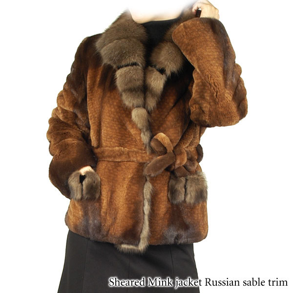 楽天市場】【5%offクーポン】シェアードミンク ジャケット ロシアン