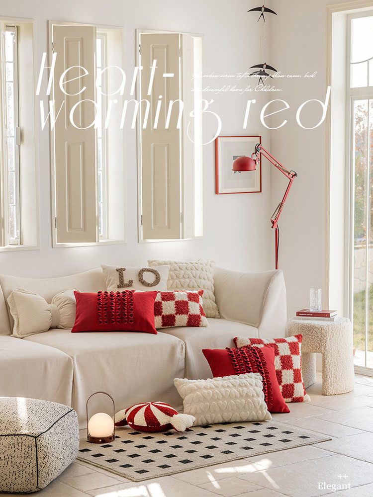 楽天市場】クッションカバー クリスマス 新年 装飾クッションカバー 赤