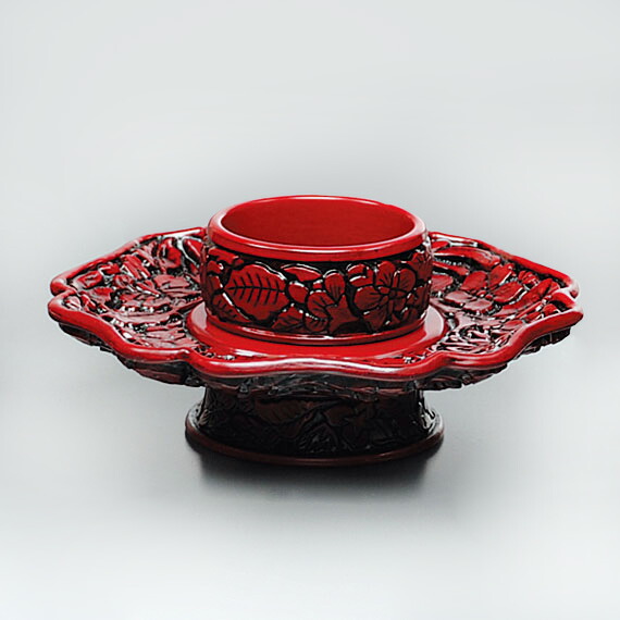 楽天市場】【茶道具 / 天目台】 倶利 / 天目台 (堆朱) : 抹茶と茶道具