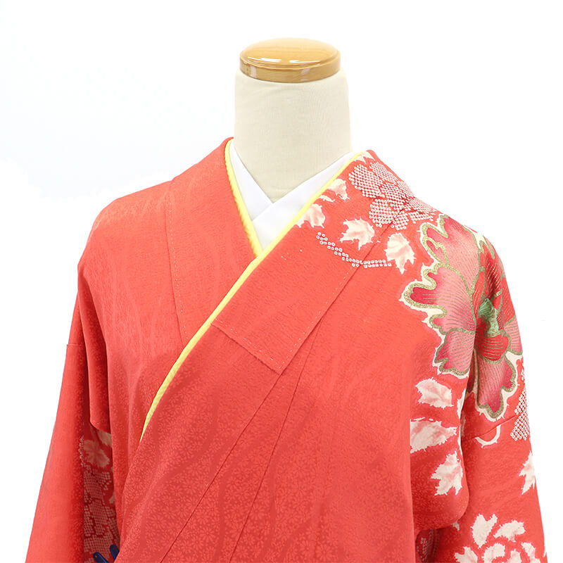 楽天市場】【中古】 振袖 長襦袢 2点 セット 成人式 販売 正絹 桃赤