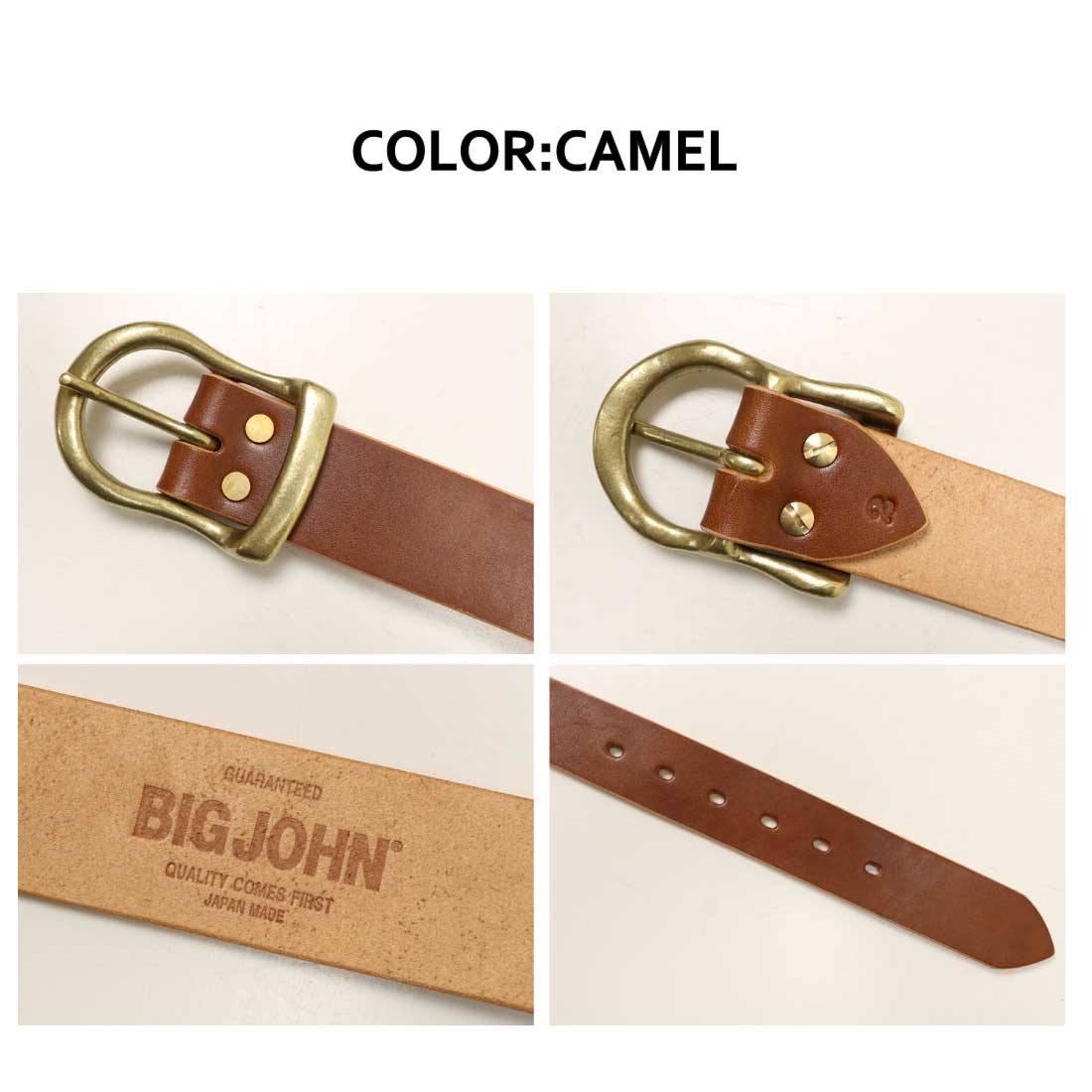 楽天市場】BIGJOHN ビッグジョン ベルト 5ミリ厚 姫路レザーベルト