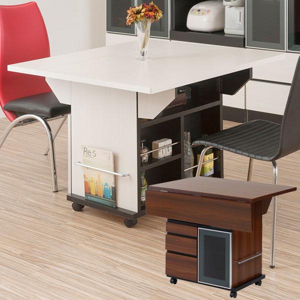 楽天市場】バタフライ カウンターテーブル 移動式 キッチンワゴン 幅