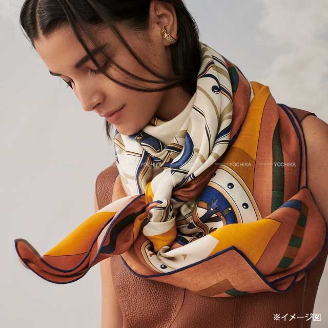 楽天市場】2023年秋冬 HERMES エルメス カレ140 ヴォワチュール アン