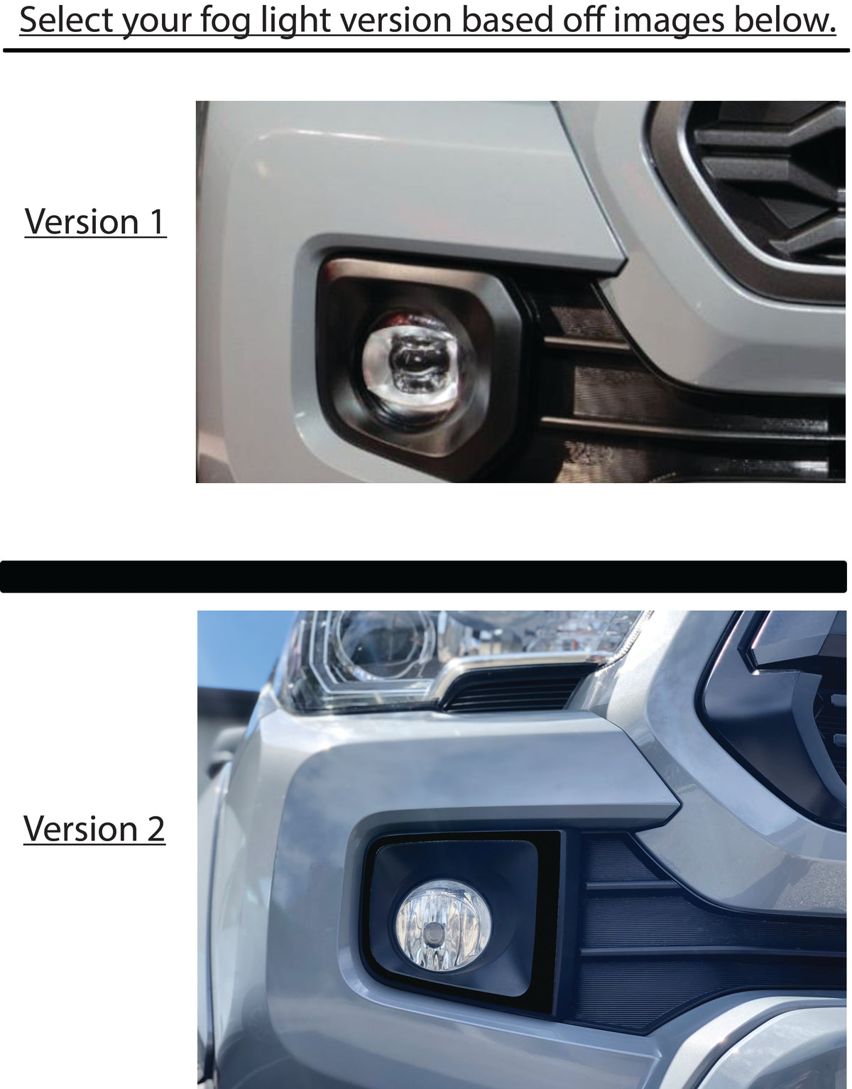 Fog Light Accent Overlays Fits 2016-2023 Toyota Tacoma — Tufskinz.com