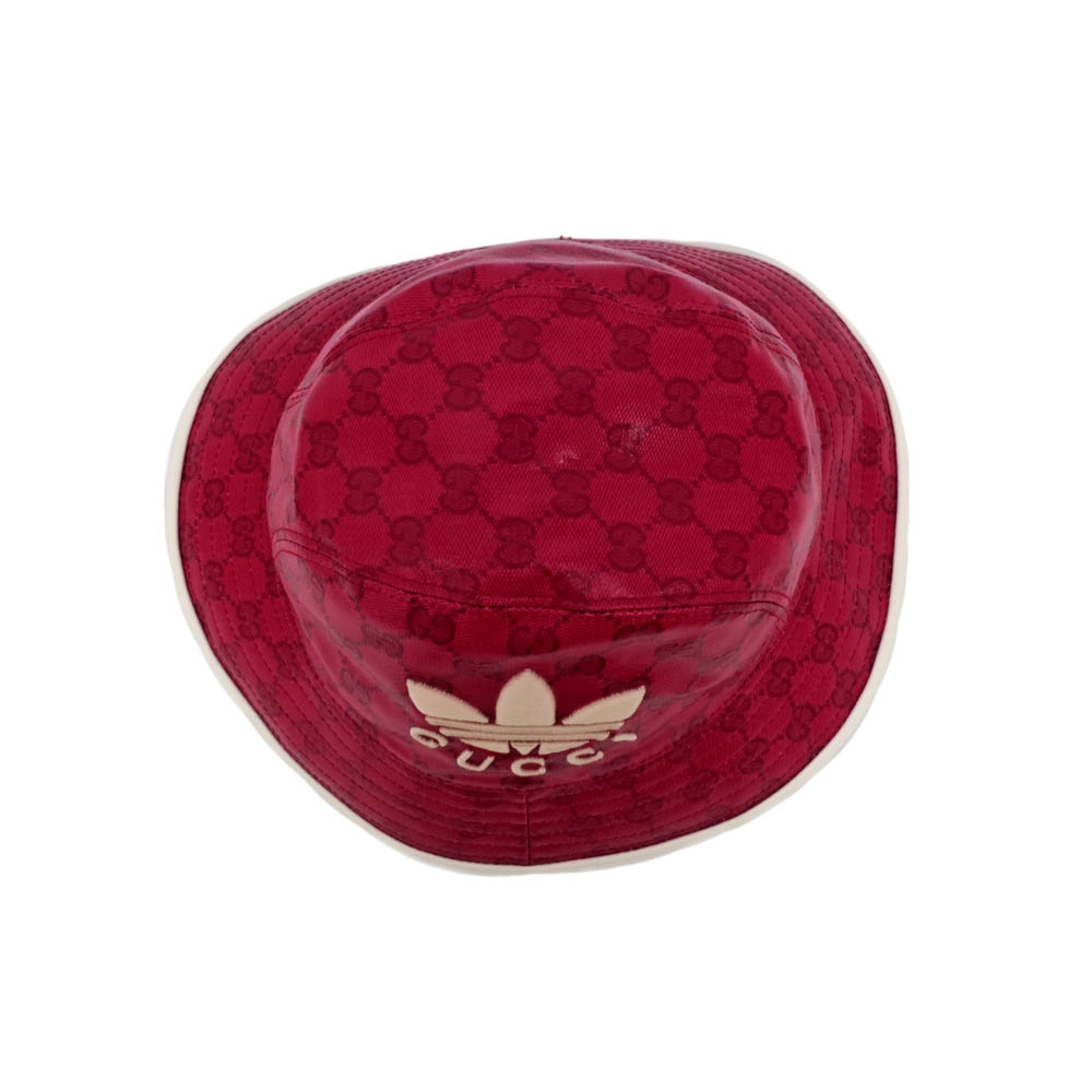 名東】【GUCCI】グッチXアディダス GG バケットハット 帽子 728215 M