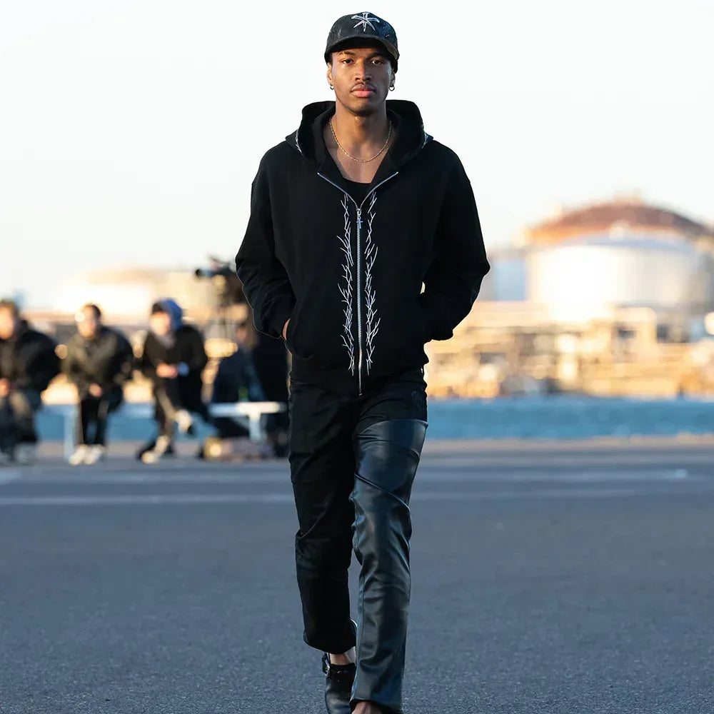 LAST NEST(ラストネスト)商品ページ - Stick Embroidery Zip Hoodie