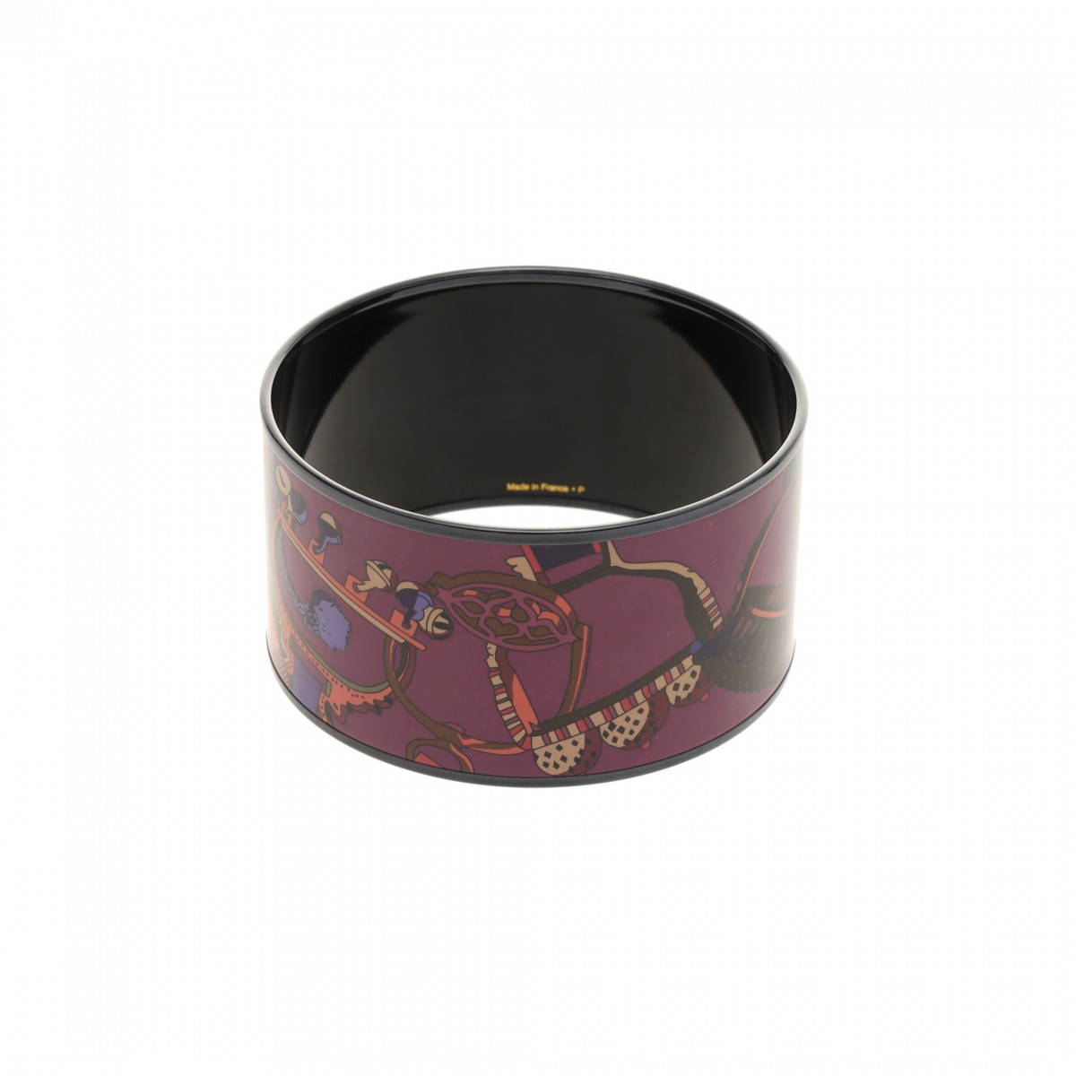 エルメス エマイユ TGM バングル パープル エナメル レディース