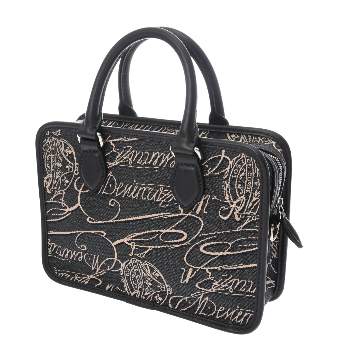 ベルルッティ アンジュール ガリバー ネイビー スクリットアラベスク