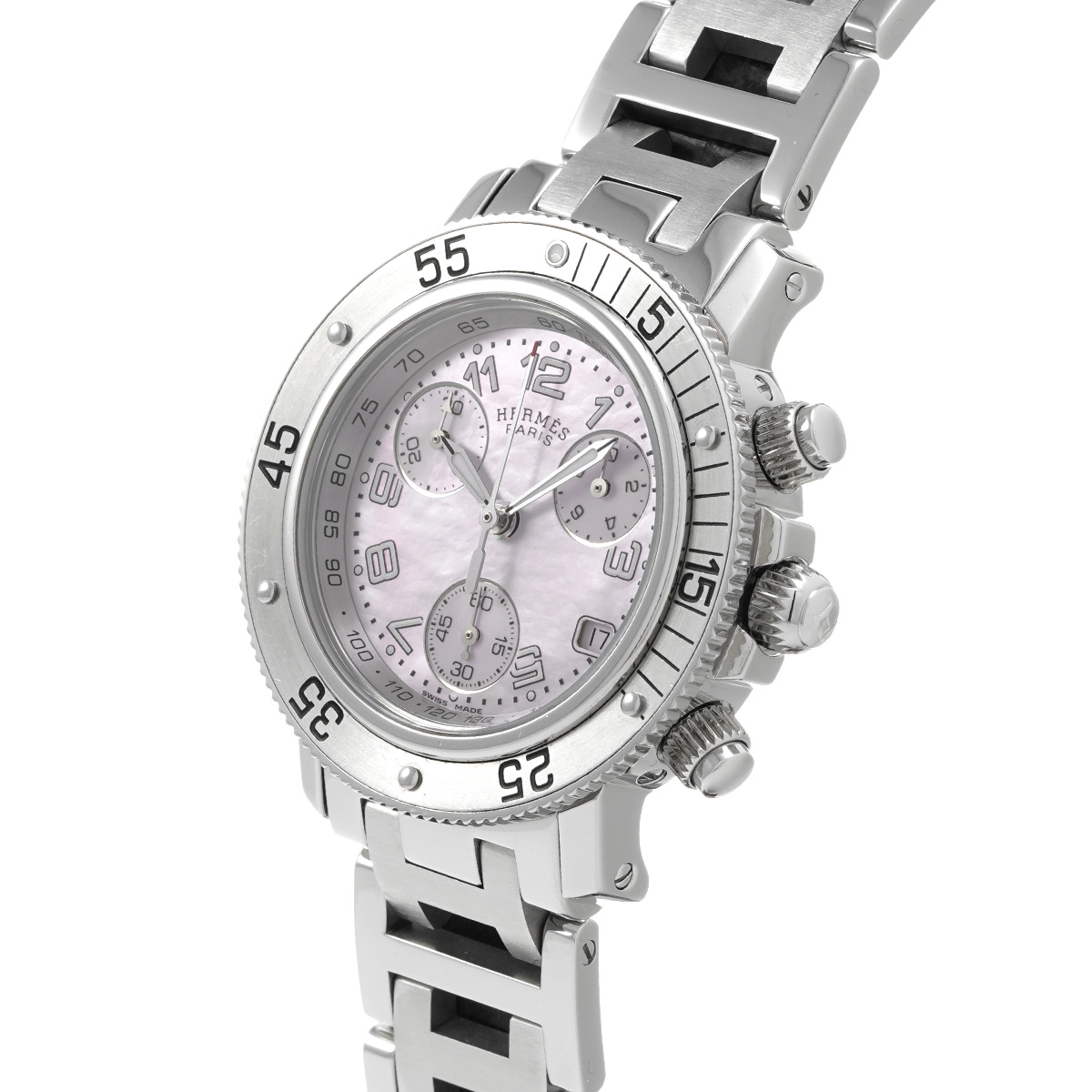 エルメス クリッパー ダイバー クロノグラフ CL2.310 ピンクシェル