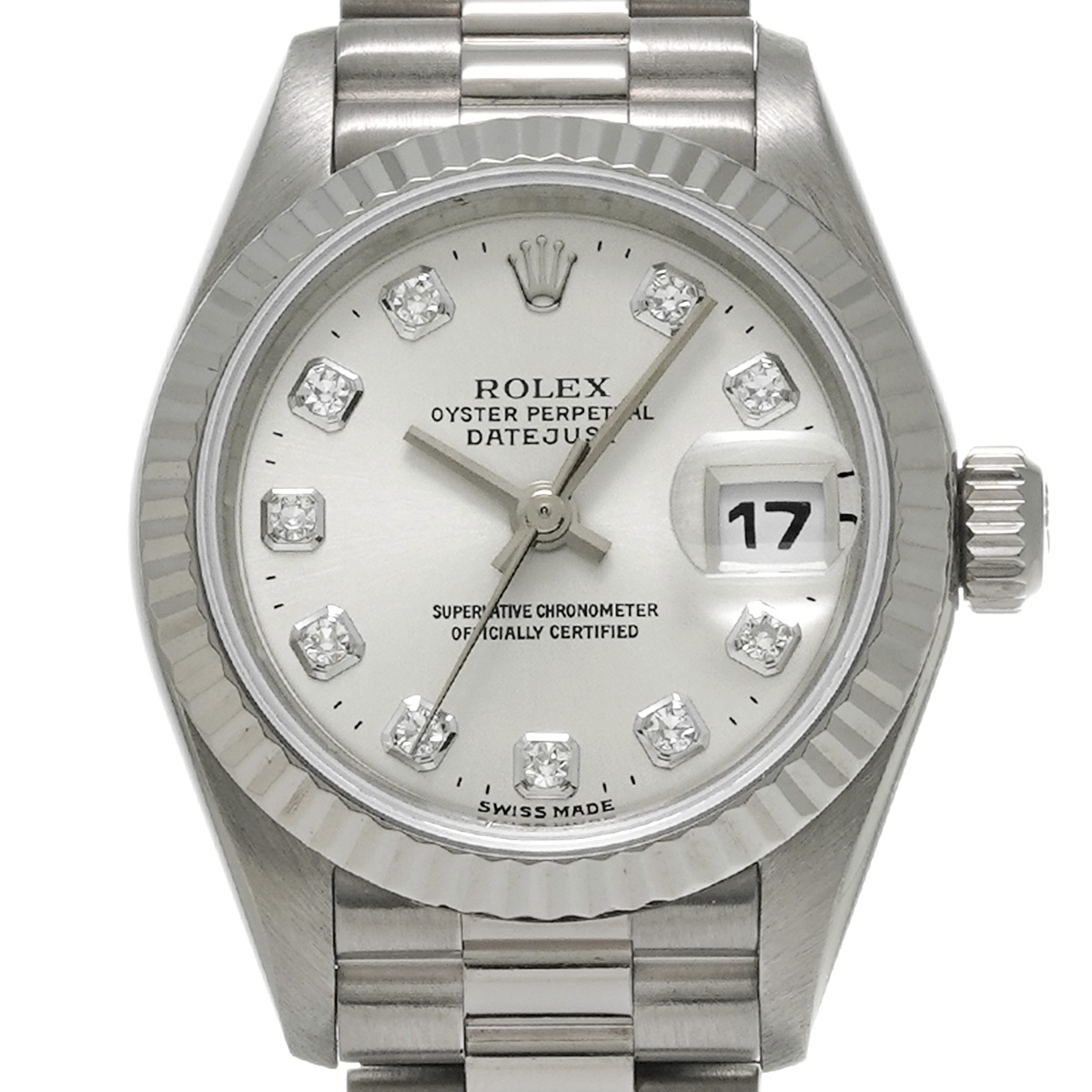 ロレックス デイトジャスト 69179G シルバー/ダイヤモンド レディース