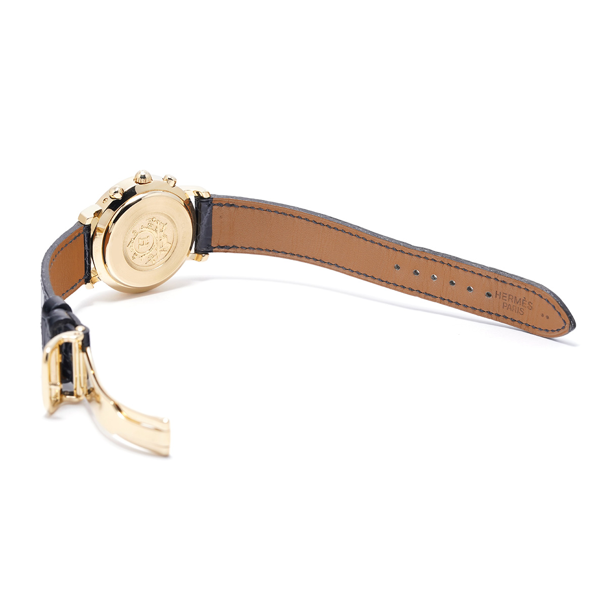 エルメス クリッパー クロノグラフ CL1.385 ネイビー レディース 時計