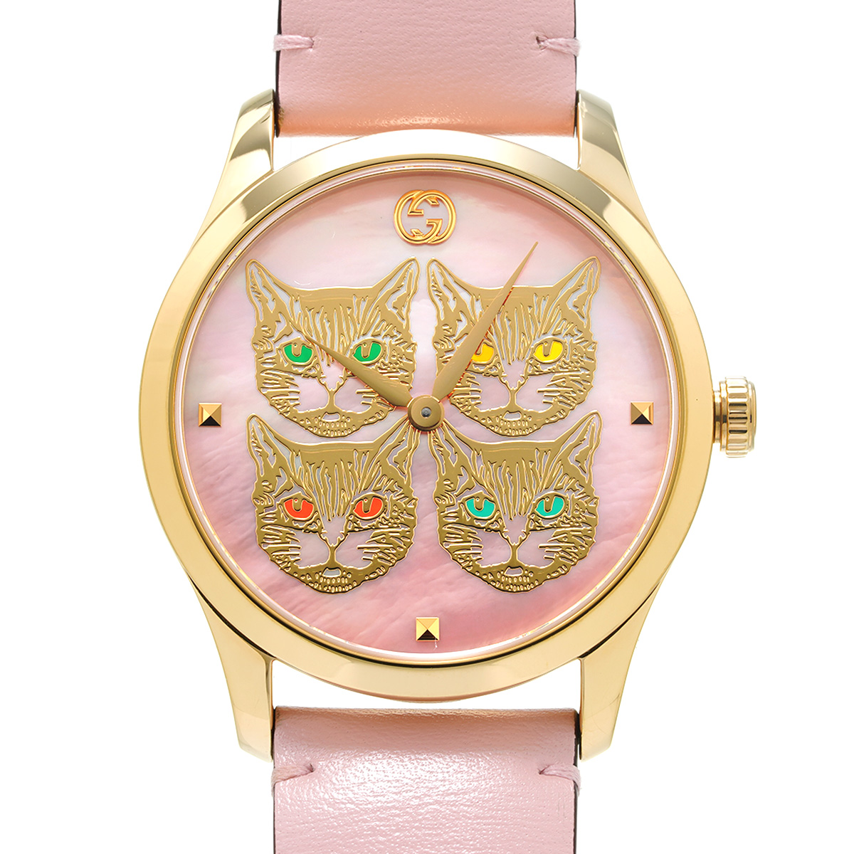 グッチ Gタイムレス キャット YA1264132 ピンクシェル レディース 時計