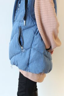 アヤン（ayane）テンセルデニムダウンベスト／ブルー - 22,176円