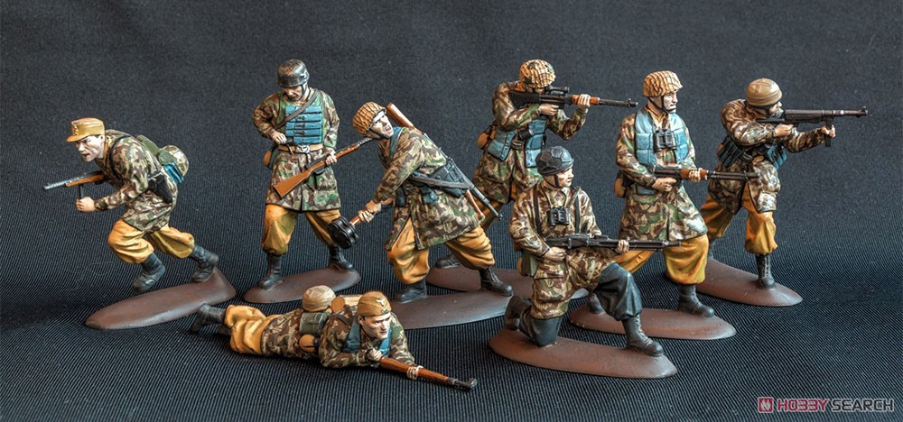 WW.II ドイツ軍 降下猟兵熱帯用 装備 (15体/8ポーズ) (プラモデル