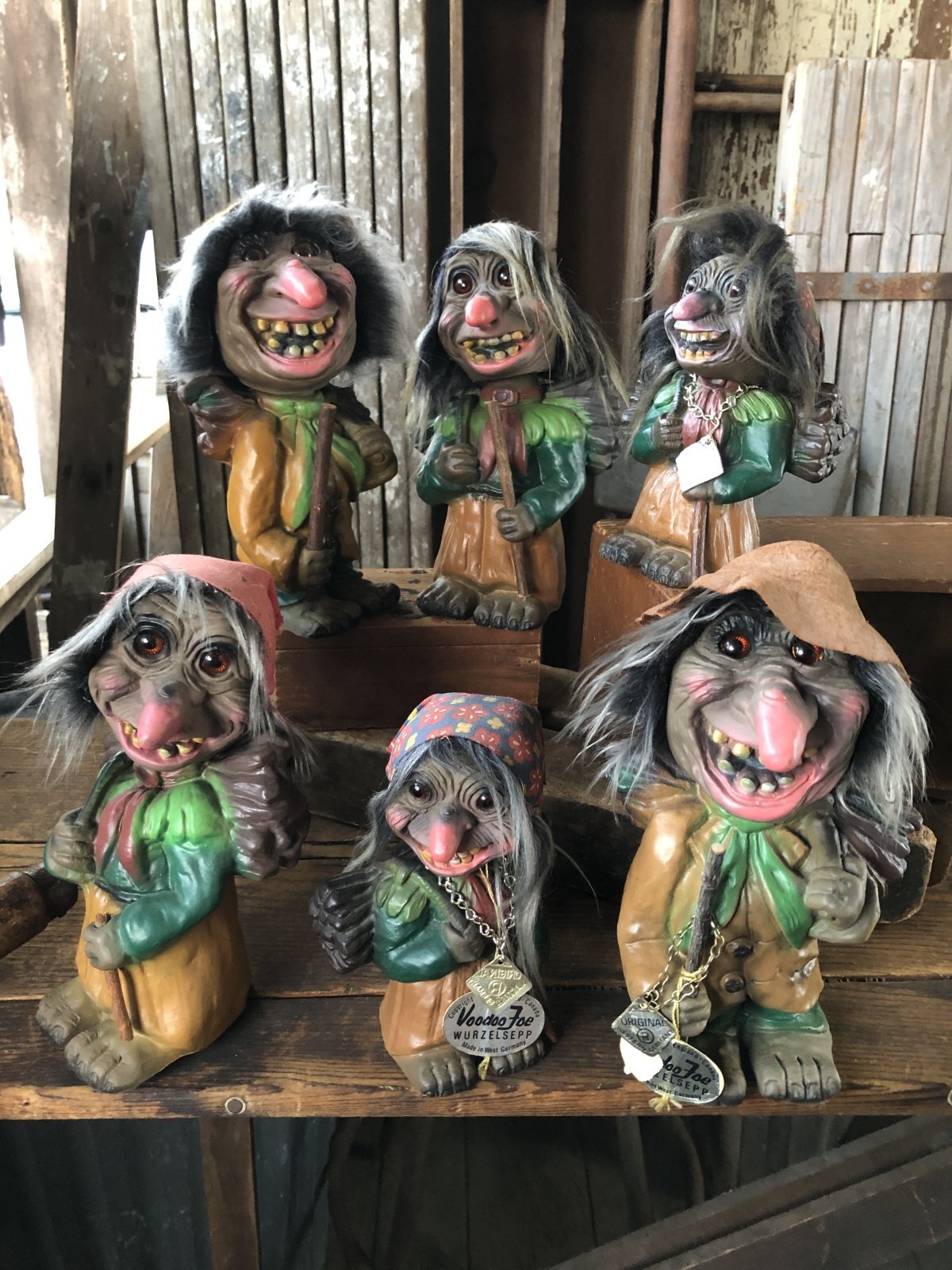 60s Vintage Heico Troll Carrying Firewood Nodder Bobble Head (A080