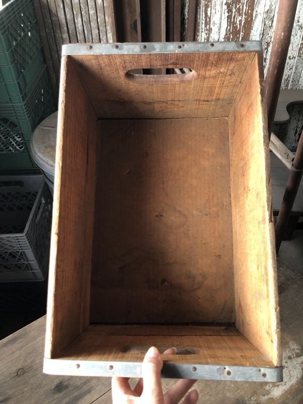 70s Vintage Advertising 7up Wooden Crate Wood Box (M810