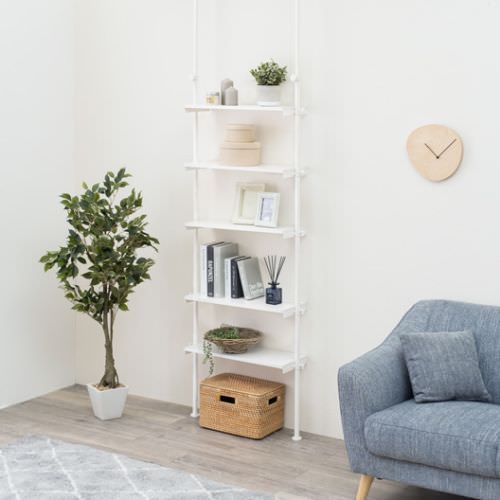 魅せる収納でワンランクアップしたお部屋に 突っ張りラック (ホワイト