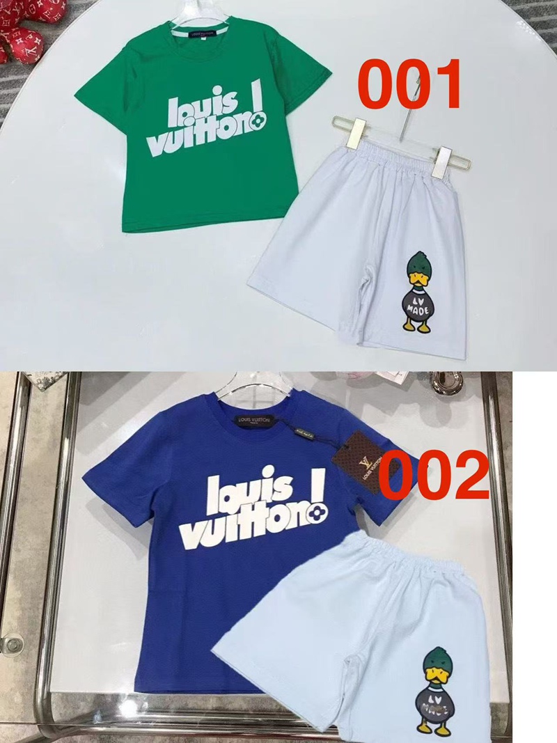 ルイヴィトンキッズ夏ファッションtシャツ2 ピースセット子供服 LV