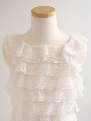 メゾピアノ 総レースのフリルが可愛いワンピース 130 / ブランド