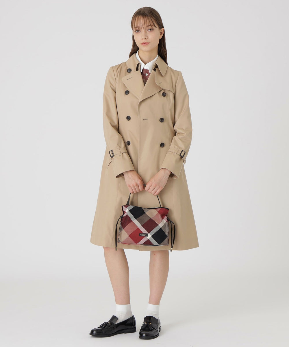 クレストブリッジチェックカルゼギャザーミニバッグ（バッグ）｜BLUE