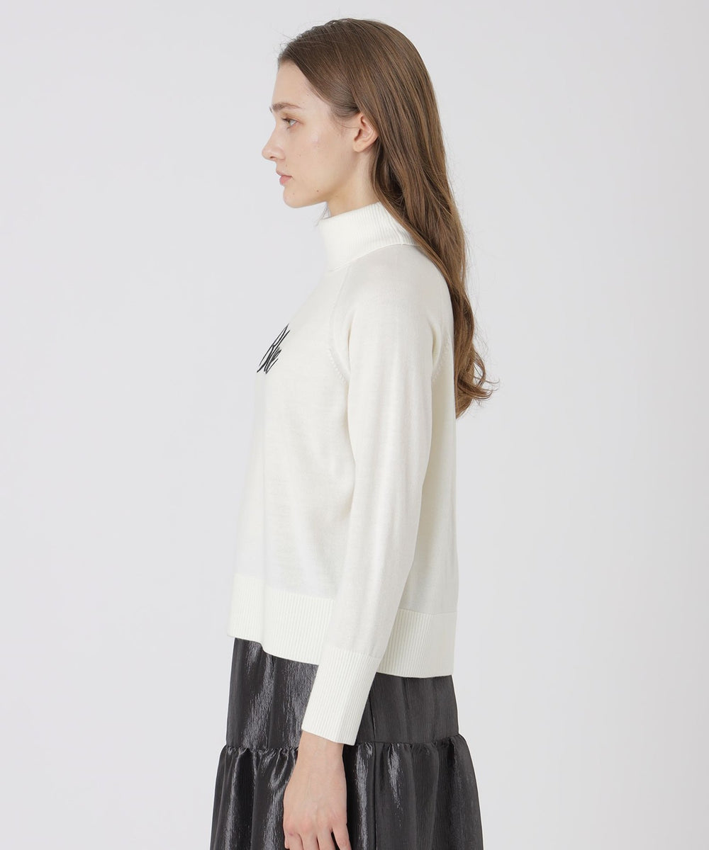 ウールアクリルブレンドニットプルオーバー（ニットウェア）｜BLUE