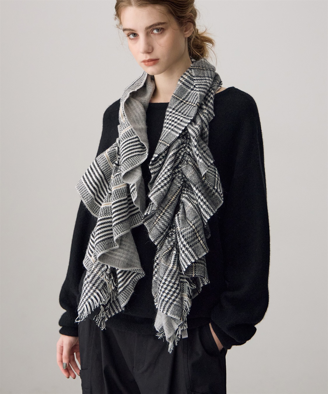 グレンチェック柄ストール ATSURO TAYAMA｜クロスプラス公式通販サイト