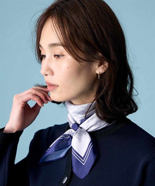 ヘラルボニー】プリントスカーフ A/C DESIGN BY ALPHA CUBIC｜クロス