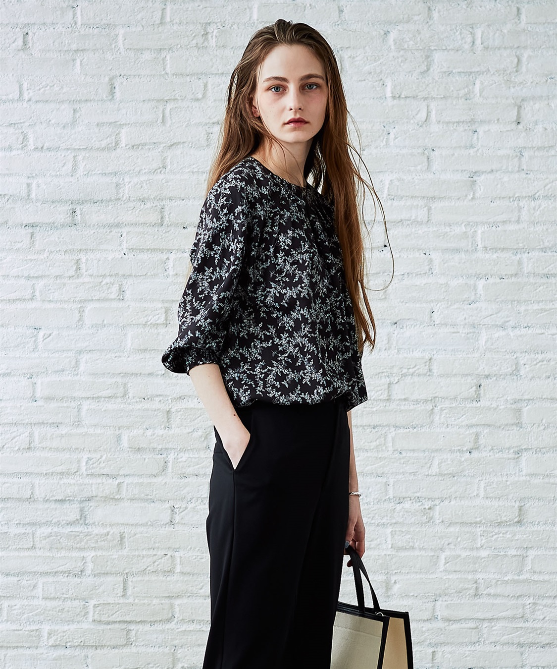 花柄プリントブラウス LE SOUK HOLIDAY｜クロスプラス公式通販サイト