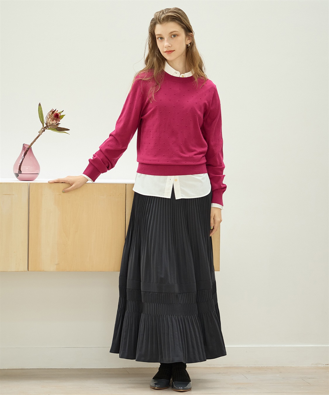 ランダムプリーツスカート LE SOUK HOLIDAY｜クロスプラス公式通販サイト